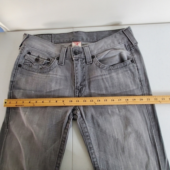 True Religion Ricky Straight Jeans Men's 34 Horseshoe Flap Back Pockets USA Made - Picture 10 of 15